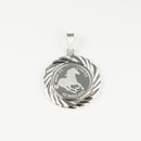 ペンダントトップ Pt999.5 ツバルホース コイン 1/10oz Pt900 枠付 (Type-FL) リバーシブルタイプ