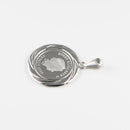 ペンダントトップ Pt999.5 ツバルホース コイン 1/10oz Pt900 枠付 (Type-GR) リバーシブルタイプ