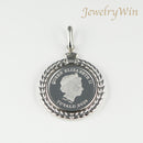 ペンダントトップ Pt999.5 ツバルホース コイン エリザベス表 1/10oz Pt850 枠付 (Type-GK)