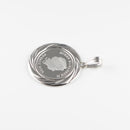 ペンダントトップ Pt999.5 ツバルホース コイン 1/5oz Pt900 枠付 (Type-GR) リバーシブルタイプ