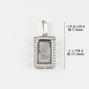 ペンダントトップ Pt999.5 フォルトゥナ インゴット 1g Pt900 枠付 ダイヤモンド付 (Type-DM)