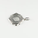 ペンダントトップ Pt999.5 ツバルホース コイン エリザベス表 1/10oz Pt850 枠付 (Type-RH)