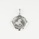 ペンダントトップ Pt999.5 ツバルホース コイン エリザベス表 1/10oz Pt850 枠付 (Type-RH)