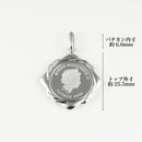 ペンダントトップ Pt999.5 ツバルホース コイン 1/10oz Pt850 枠付 (Type-RH) ※エリザベス表