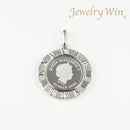 ペンダントトップ Pt999.5 ツバルホース コイン エリザベス表 1/10oz Pt850 枠付 (Type-RM)