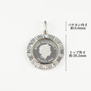 ペンダントトップ Pt999.5 ツバルホース コイン エリザベス表 1/10oz Pt850 枠付 (Type-RM)