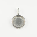 ペンダントトップ Pt999.5 ブリタニア コイン 1/10oz Pt900 枠付 ダイヤ付 (Type-DM)