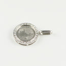 ペンダントトップ Pt999.5 ブリタニア コイン 1/10oz Pt900 枠付 ダイヤ付 (Type-DM)