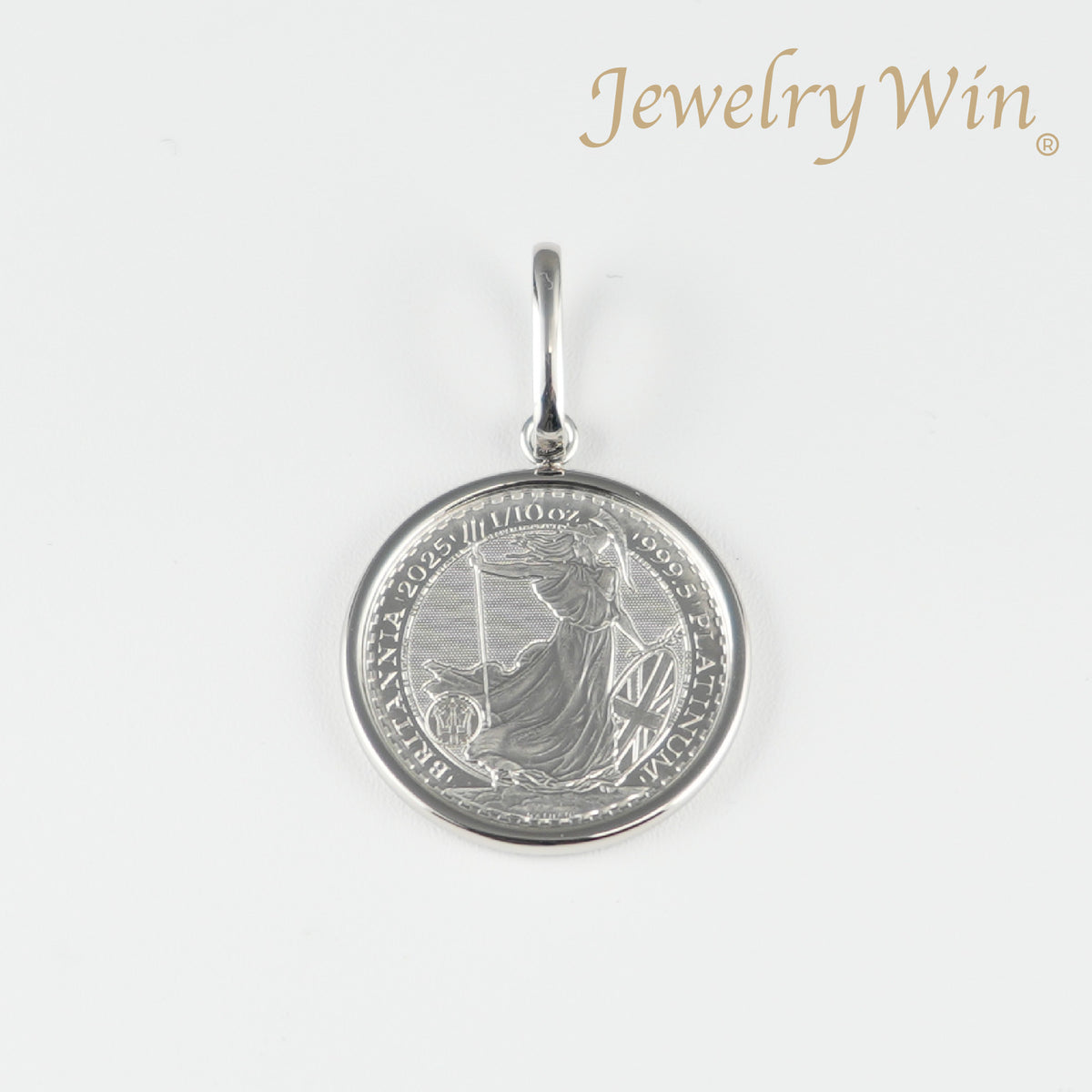ペンダントトップ Pt999.5 ブリタニア コイン 1/10oz Pt900 枠付 (Type