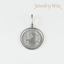 ペンダントトップ Pt999.5 ブリタニア コイン 1/10oz Pt900 枠付 (Type-SP) リバーシブルタイプ