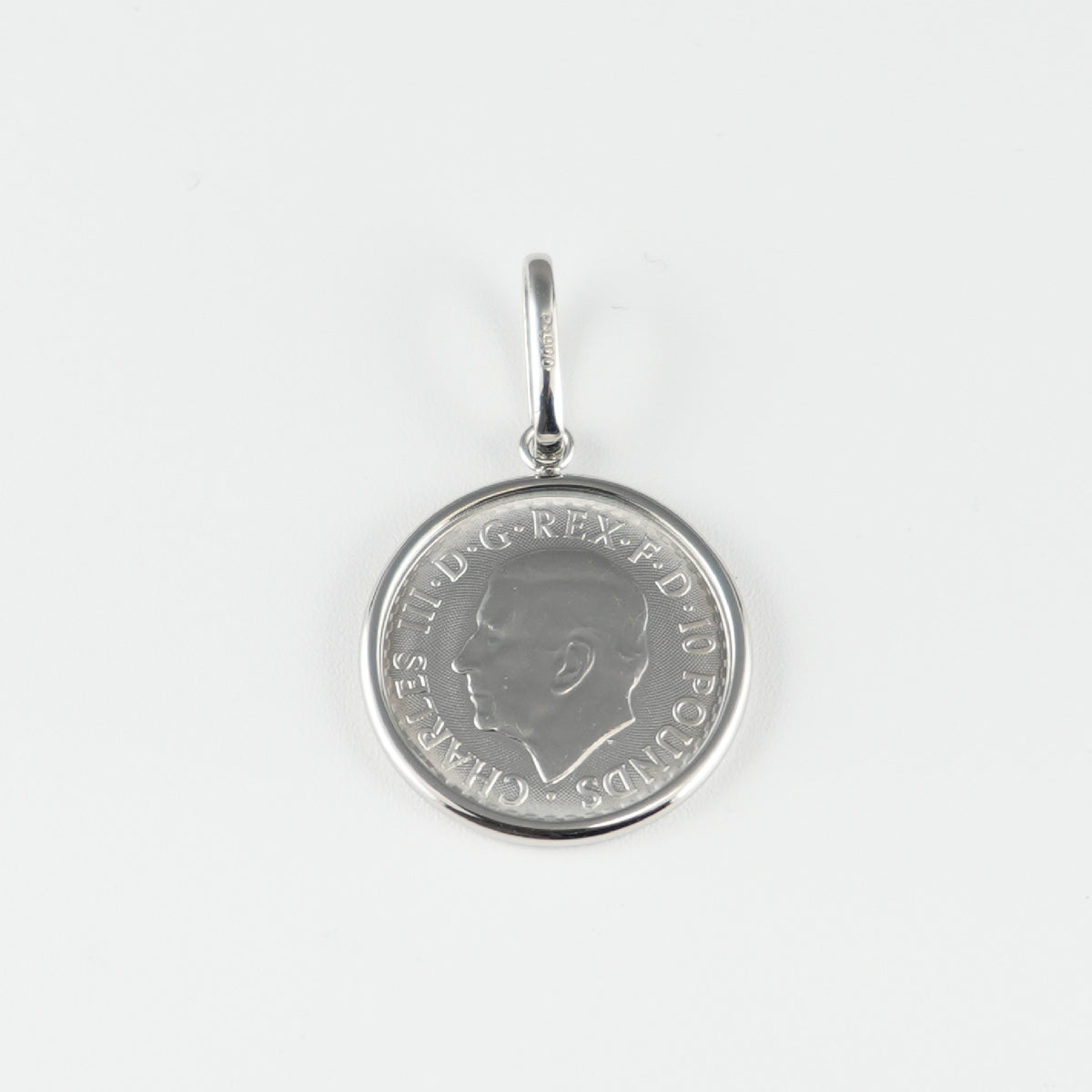 ペンダントトップ Pt999.5 ブリタニア コイン 1/10oz Pt900 枠付 (Type