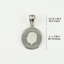 ペンダントトップ Pt999.5 ツバル ブルーホエール コイン 1/10oz Pt900 枠付 (Type-SP) ※リバーシブルタイプ(チャールズ3世仕様)