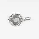 ペンダントトップ Pt999.5 ツバルホース コイン エリザベス表 1/5oz Pt850 枠付 (Type-TW)