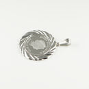 ペンダントトップ Pt999.5 ツバルホース コイン 1/5oz Pt900 枠付 (Type-FL) リバーシブルタイプ