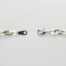 ダブルチェーン ネックレス K18 Pt850 コンビ 幅4.2mm 0.8角線 50cm