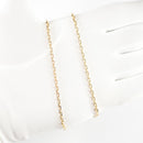 カット小豆チェーン ネックレス K18 幅2.4mm 0.82φ 45cm