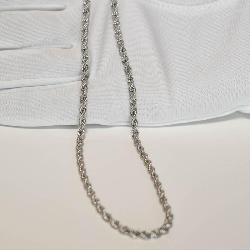 パイプロープ ネックレス Pt850 幅3mm 45cm