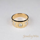 リング コンビ K18 Pt900 ダイヤ付 (Type-CM)