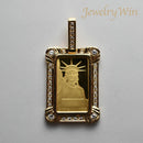 ペンダントトップ K24 リバティインゴット 5g K18 枠付 ダイヤ付 (Type-CR2)※入荷待ち