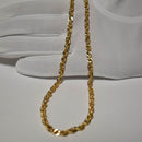 パイプロープ ネックレス K18 幅4mm 60cm