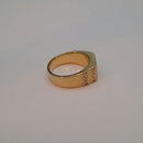 リング 印台 K18 0.25ct以上 サイド ダイヤ付