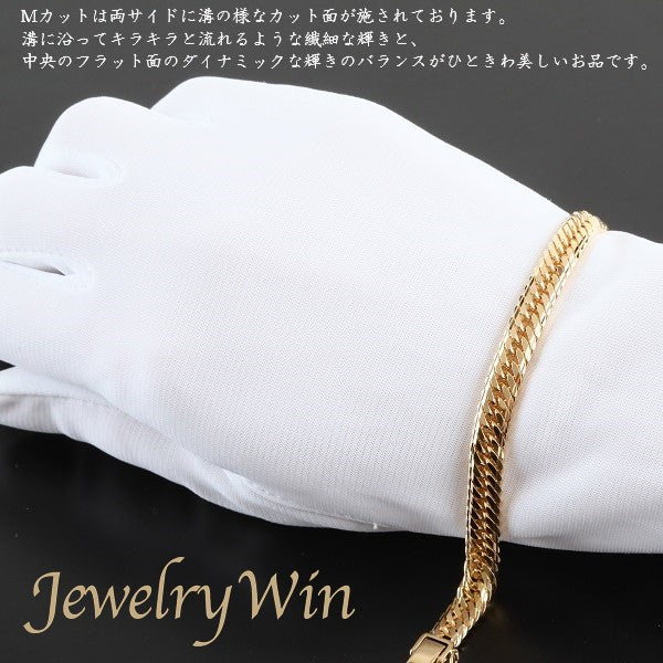喜平 ブレスレット K18 トリプル Mカット 20g 20cm 造幣局検定マーク(ホールマーク)刻印入り