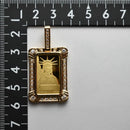 ペンダントトップ K24 リバティインゴット 5g K18 枠付 ダイヤ付 (Type-CR2)※入荷待ち