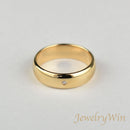 リング 甲丸リング K18 幅6.0mm 18号 ダイヤ付※他サイズは要お問い合わせ