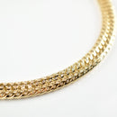 【要お問い合わせ】喜平 ネックレス K18 トリプル 12面 125g 52cm (出来上がり重量約119g前後) 造幣局検定マーク(ホールマーク)刻印入りベース アフターダイヤ留め加工(1コマ6pc留め)