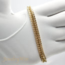 【要お問い合わせ】喜平 ブレスレット K18 トリプル 12面 30g 20cm (出来上がり重量約28g前後) 造幣局検定マーク(ホールマーク)刻印入りベース アフターダイヤ留め加工(1コマ6pc留め)