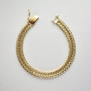 【要お問い合わせ】喜平 ブレスレット K18 トリプル 12面 30g 18cm (出来上がり重量約29g前後) 造幣局検定マーク(ホールマーク)刻印入りベース アフターダイヤ留め加工(1コマ6pc留め)