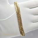 【要お問い合わせ】喜平 ブレスレット K18 トリプル 12面 50g 20cm (出来上がり重量約47g前後) 造幣局検定マーク(ホールマーク)刻印入りベース アフターダイヤ留め加工(1コマ6pc留め)