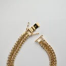 【要お問い合わせ】喜平 ブレスレット K18 トリプル 8面 50g 20cm (出来上がり重量約47g前後) 造幣局検定マーク(ホールマーク)刻印入りベース アフターダイヤ留め加工(1コマ6pc留め)