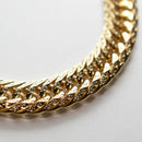 【要お問い合わせ】喜平 ネックレス K18 トリプル 8面 125g 50cm (出来上がり重量約119g前後) 造幣局検定マーク(ホールマーク)刻印入りベース アフターダイヤ留め加工(1コマ6pc留め)