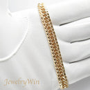 【要お問い合わせ】喜平 ブレスレット K18 トリプル 8面 30g 18cm (出来上がり重量約28g前後) 造幣局検定マーク(ホールマーク)刻印入りベース アフターダイヤ留め加工(1コマ4pc留め)