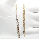 ダブル小豆チェーン ネックレス K18 Pt850 コンビ 幅4.0mm 0.7角線 50cm