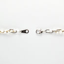 ダブル小豆チェーン ネックレス K18 Pt850 コンビ 幅4.0mm 0.7角線 50cm