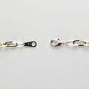 ダブル小豆チェーン ネックレス K18 Pt850 コンビ 幅4.2mm 0.8角線 50cm