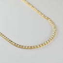 ダイヤモンドテニスネックレス ストレート K18枠 幅2.9mm 45cm トータル9.10ct カラー:G クラリティ:VS-1〜SI-1 カット:VG〜G ※ダイヤモンドのグレードは目安となります※