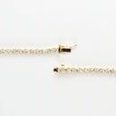 ダイヤモンドテニスネックレス ストレート K18枠 幅2.9mm 45cm トータル9.10ct カラー:G クラリティ:VS-1〜SI-1 カット:VG〜G ※ダイヤモンドのグレードは目安となります※