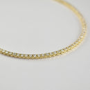 ダイヤモンドテニスネックレス ストレート K18枠 幅2.3mm 45cm トータル5.015ct カラー:H クラリティ:VS-1〜VS-2 カット:VG ※ダイヤモンドのグレードは目安となります※