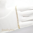 ダイヤモンドテニスブレスレット ストレート K18枠 幅3.3mm 18cm トータル5.00ct カラー:G クラリティ:VS-2〜SI-1 カット:VG ※ダイヤモンドのグレードは目安となります※