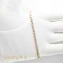 ダイヤモンドテニスブレスレット ストレート K18枠 幅3.3mm 20cm トータル5.34ct カラー:G クラリティ:VS-2〜SI-1 カット:VG ※ダイヤモンドのグレードは目安となります※