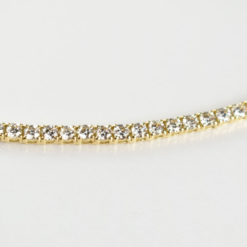 ダイヤモンドテニスネックレス ストレート K18枠 幅3.3mm 55cm トータル15.45ct カラー:I クラリティ:VS-2〜SI-1 カット:VG ※ダイヤモンドのグレードは目安となります※