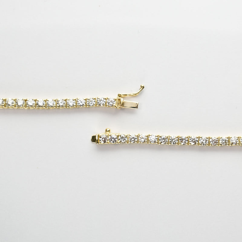 ダイヤモンドテニスネックレス ストレート K18枠 幅3.3mm 55cm トータル15.45ct カラー:I クラリティ:VS-2〜SI-1 カット:VG ※ダイヤモンドのグレードは目安となります※
