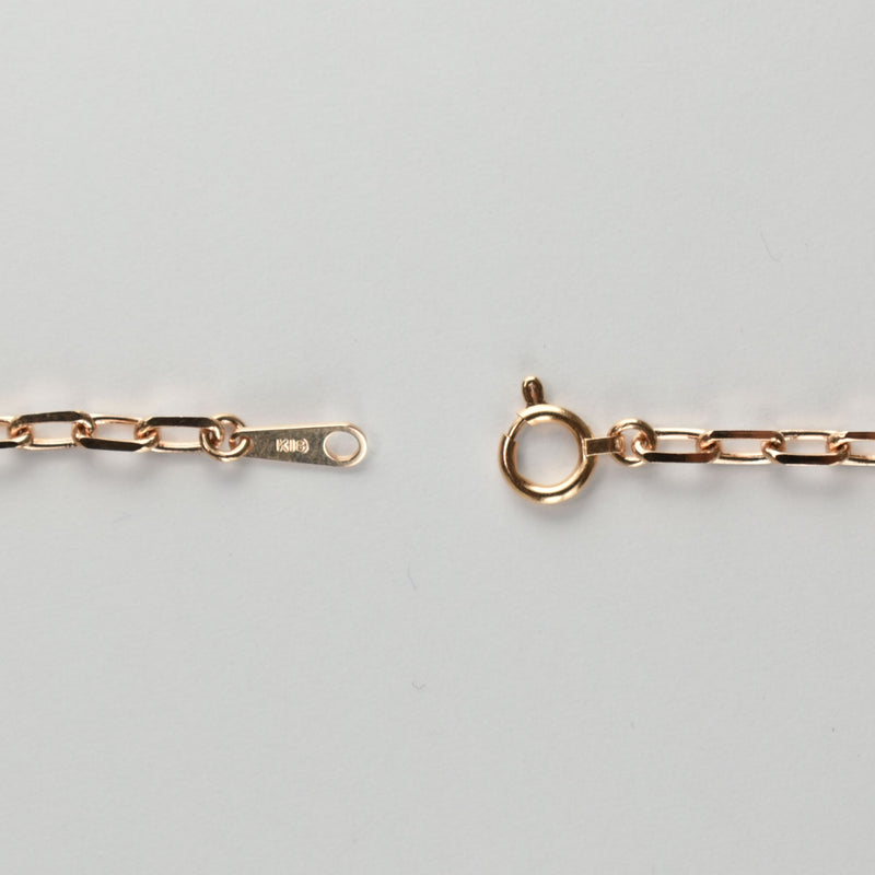 粗目小豆ネックレス K18 ピンクゴールド 幅3.4mm 1.0φ 45cm 小豆 チェーン