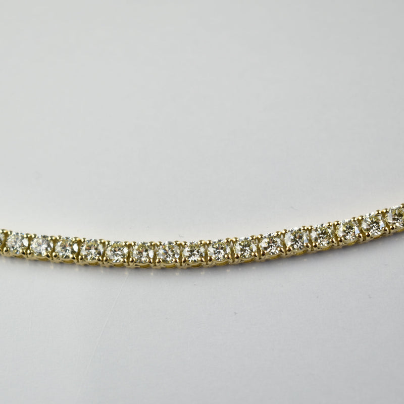 ダイヤモンドテニスネックレス ストレート K18枠 幅3.8mm 50cm トータル20.50ct カラー:I〜K クラリティ:VS-1〜SI-1 カット:VG