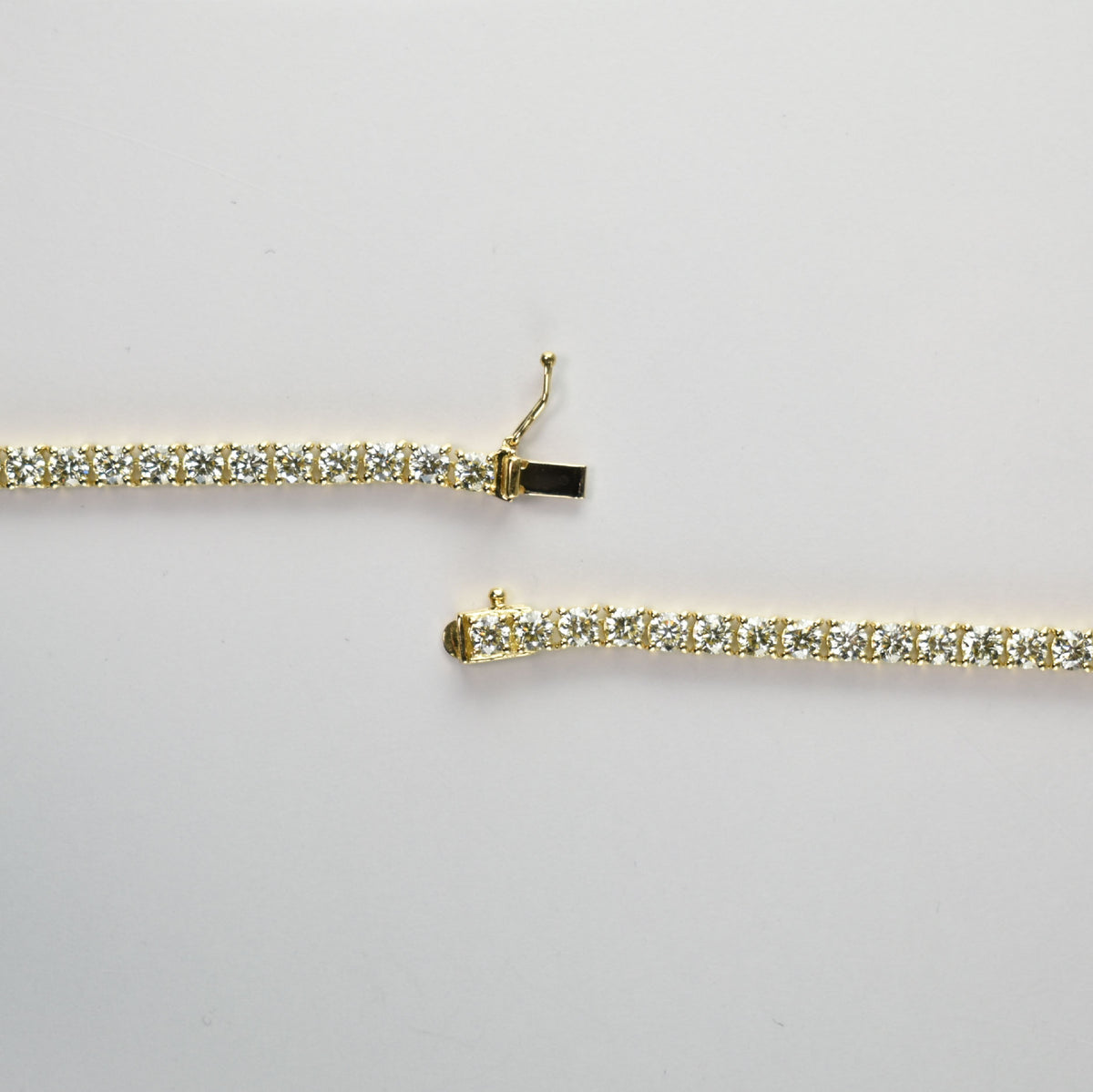 ダイヤモンドテニスネックレス ストレート K18枠 幅3.8mm 50cm