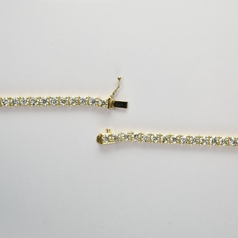 ダイヤモンドテニスネックレス ストレート K18枠 幅3.8mm 50cm トータル20.50ct カラー:I〜K クラリティ:VS-1〜SI-1 カット:VG