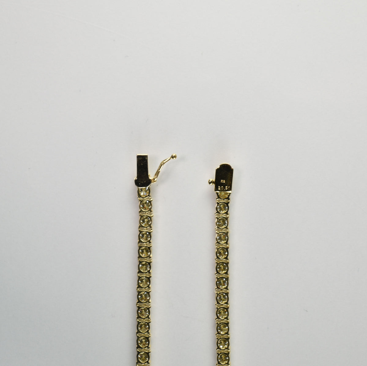 ダイヤモンドテニスネックレス ストレート K18枠 幅3.8mm 50cm